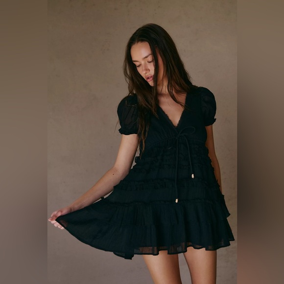 FREE PEOPLE✨NWOT✨ Darcy Mini Dress in Black